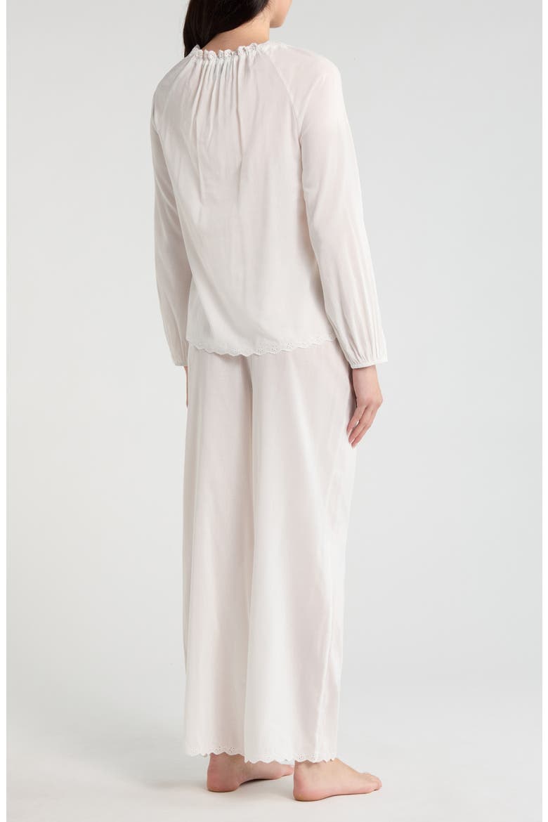 Paloma Relaxed Fit Organic Cotton Blend Pajamas, Alternate, color, IVORY