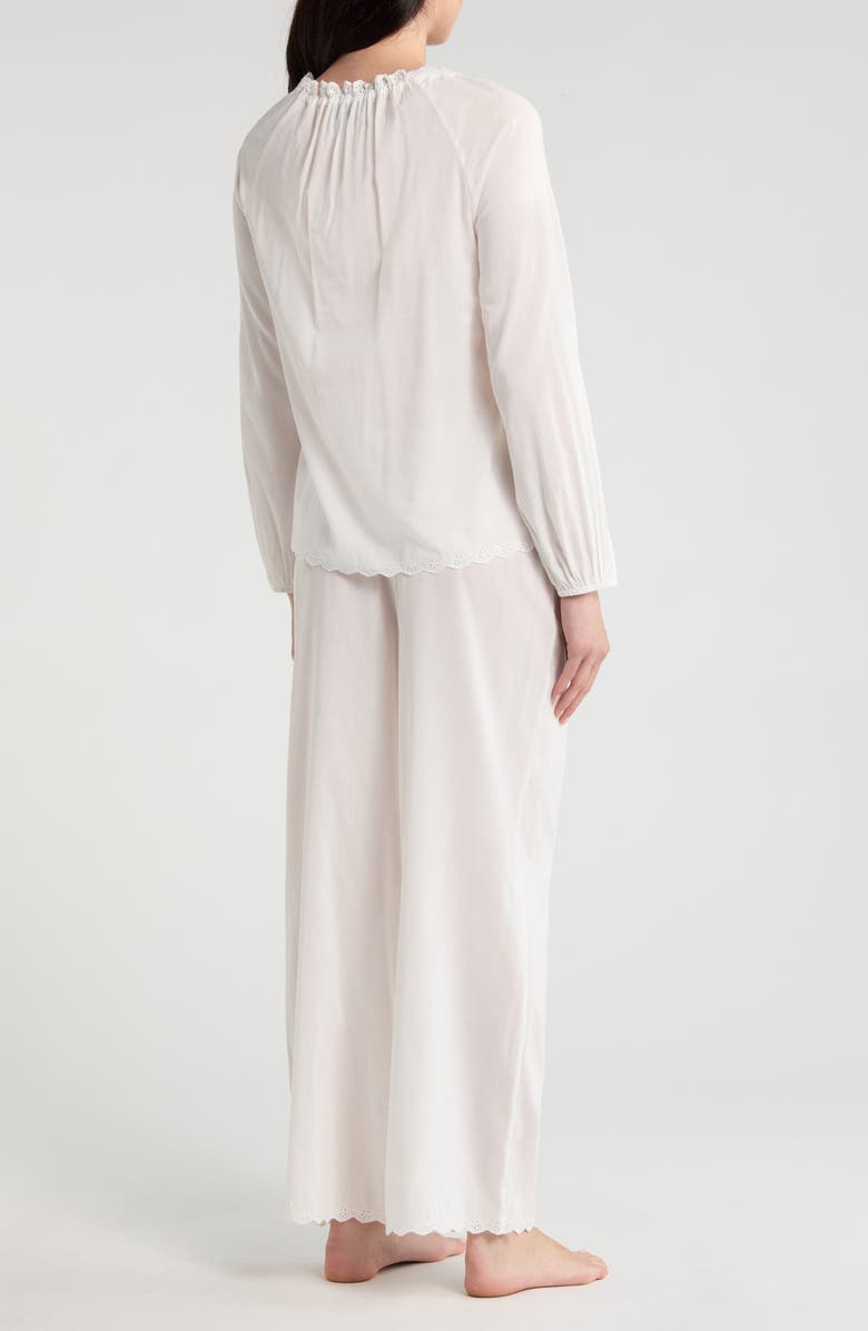 Reformation Paloma Relaxed Fit Organic Cotton Blend Pajamas, Alternate, color, Ivory