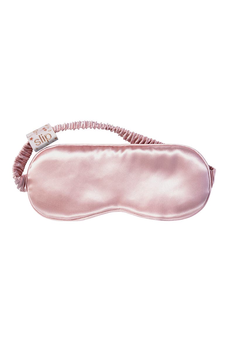 Black Pure Silk Sleep Mask (Limited Edition), Alternate, color, PINK