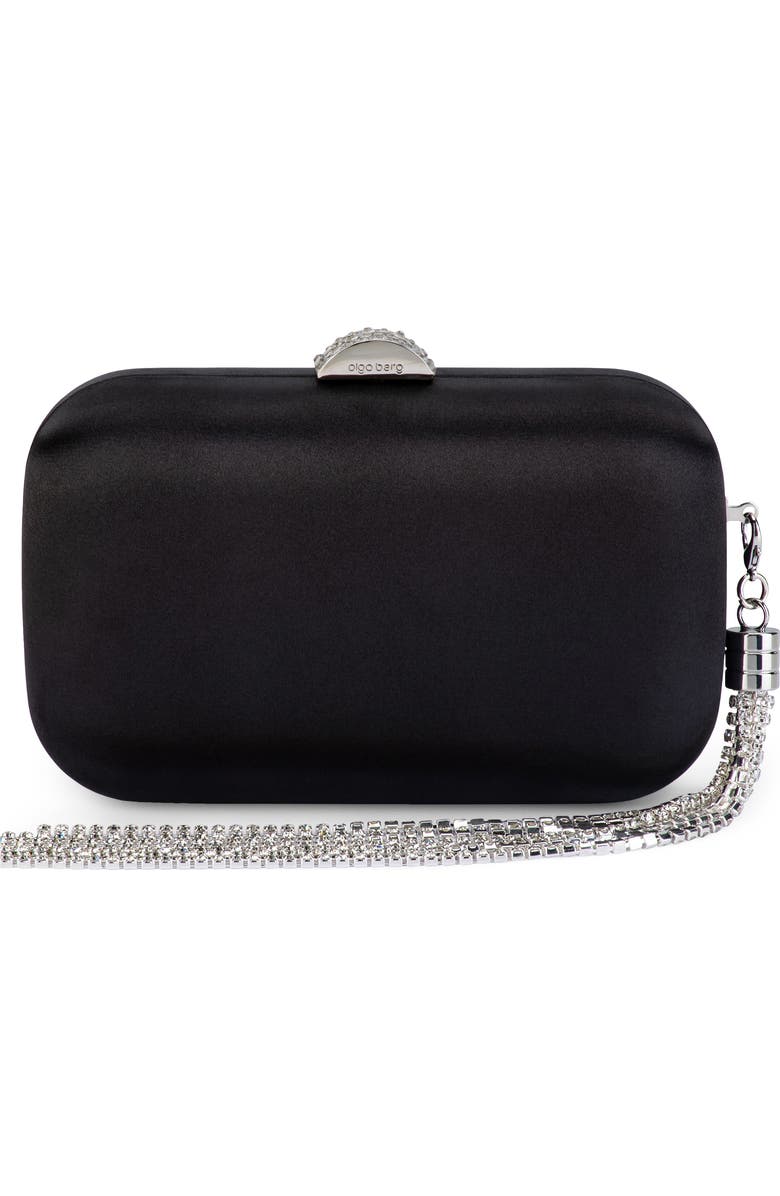 Olga Berg Ali Crystal Tassel Frame Clutch, Main, color,