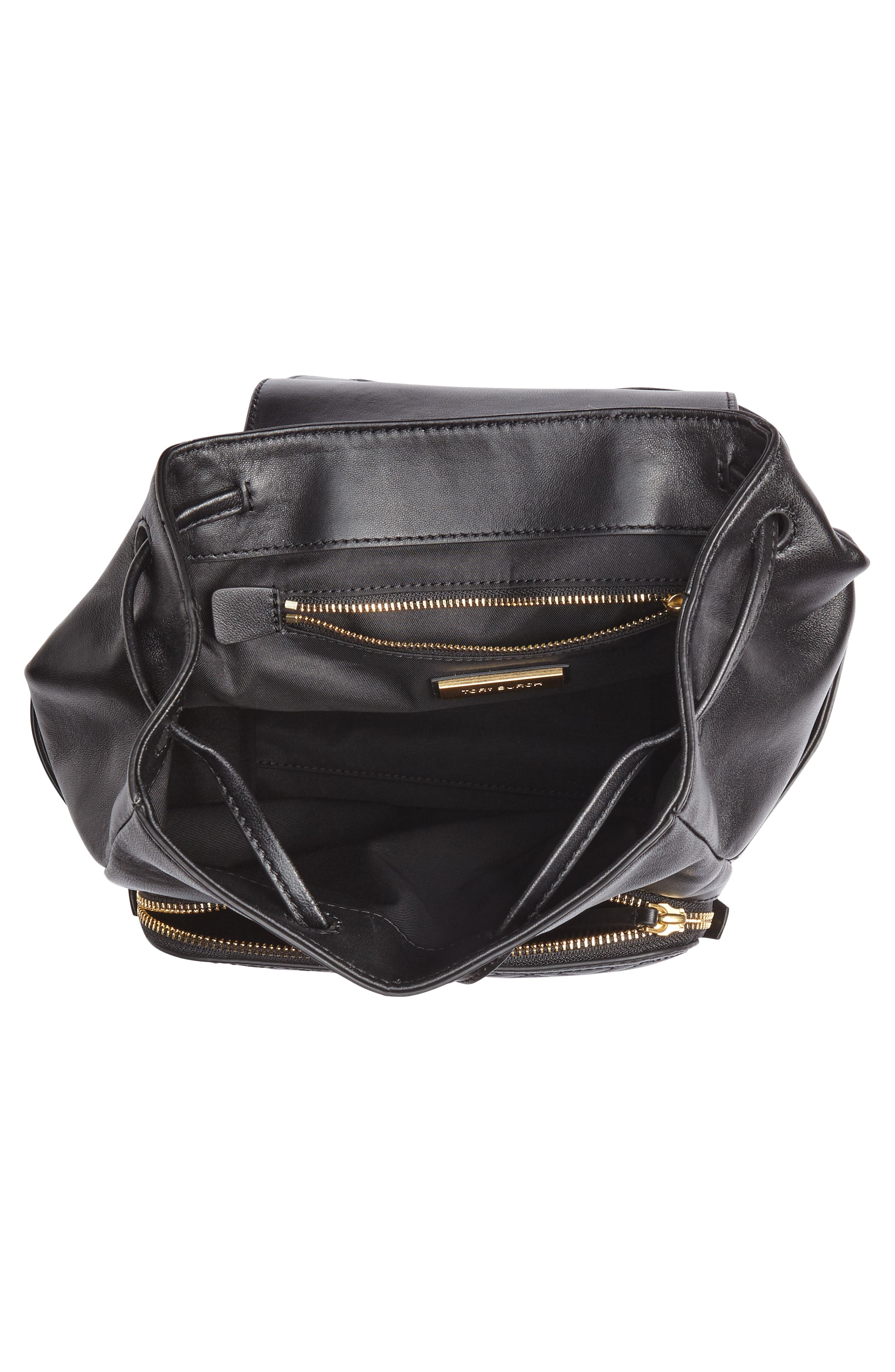 Tory Burch Fleming Lambskin Leather Backpack, Alternate, color, 