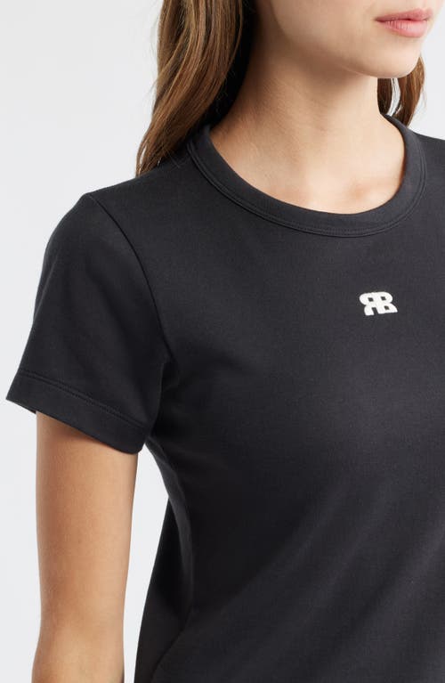 Rag & Bone Mia Logo Baby Tee In Black