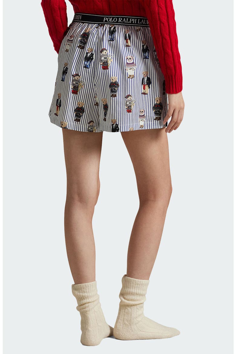 Cotton Boxer Pajama Shorts, Alternate, color, SNOWFALL BLUE