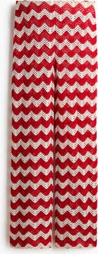 H&M Crochet-look Jacquard Jersey Trousers