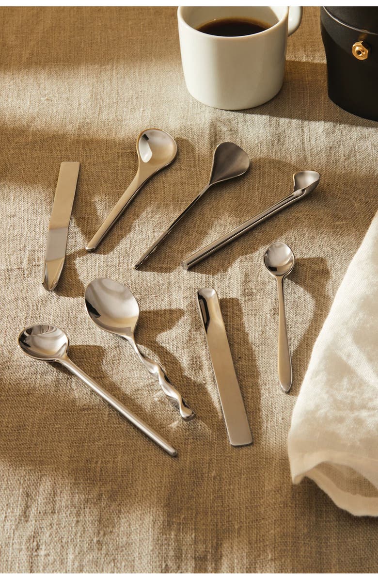ALESSI 8-Piece Coffee & Tea Lovers Spoon Set, Alternate, color, Stainless Steel
