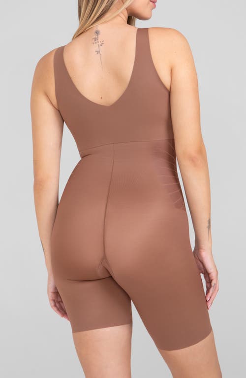 Honeylove Shadowsculpt High Waist Shorts In Brown