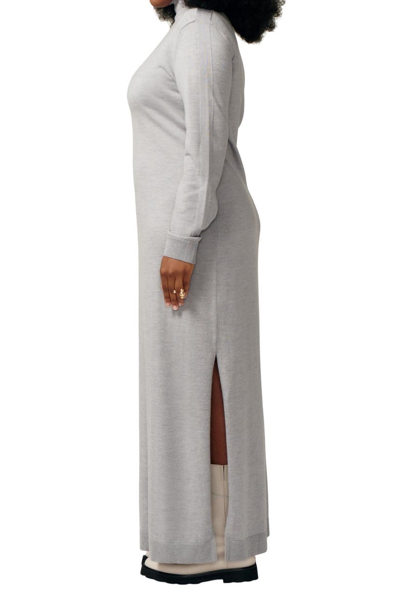 Affection Long Sleeve Merino Wool Jersey Sweater Dress, Alternate, color, STRING