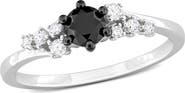 Julianna B. 5/8ct t.w. Black & White Diamond Cluster Ring 14k