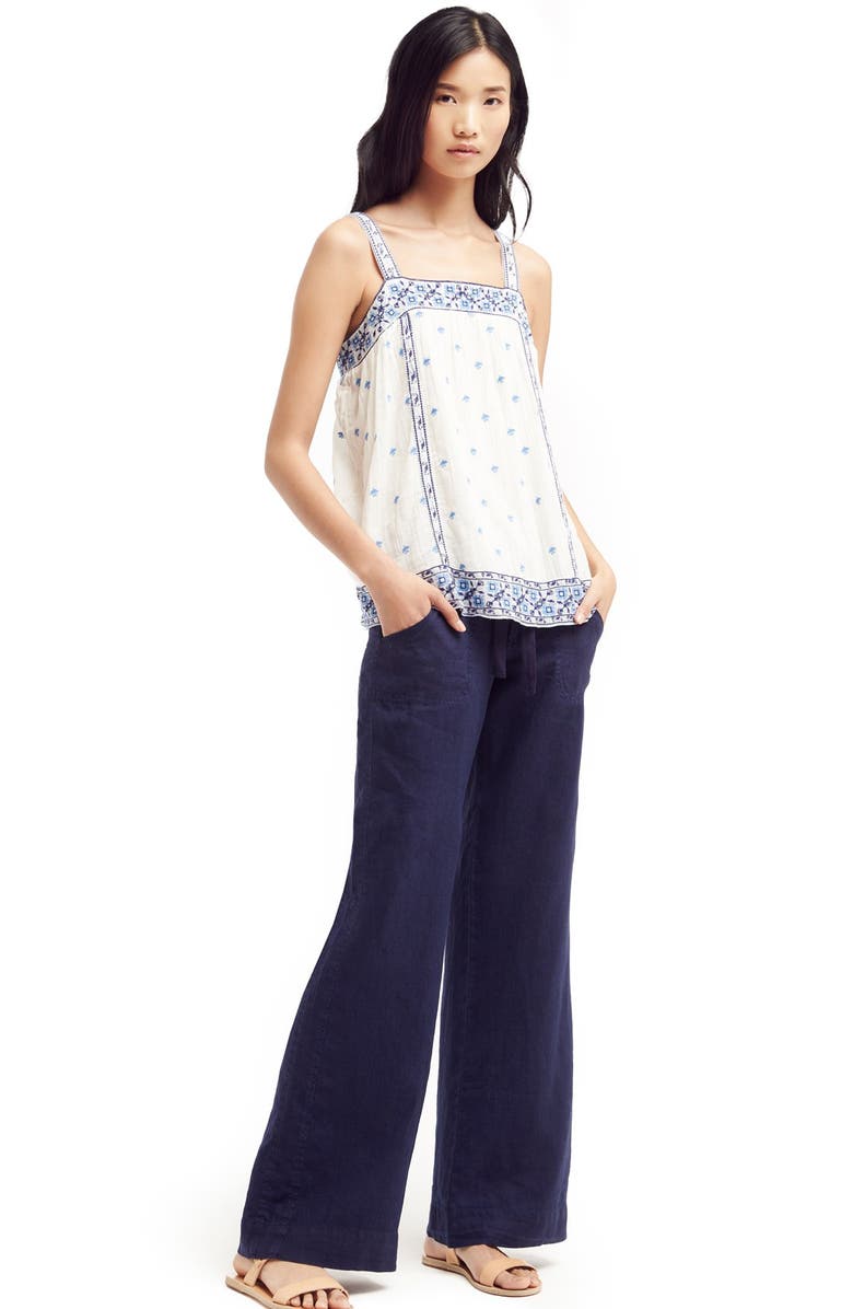 Joie Wide Leg Linen Pants, Alternate, color,