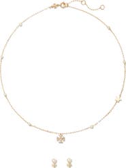 Tory Burch Moondance Necklace & Stud Earrings Set
