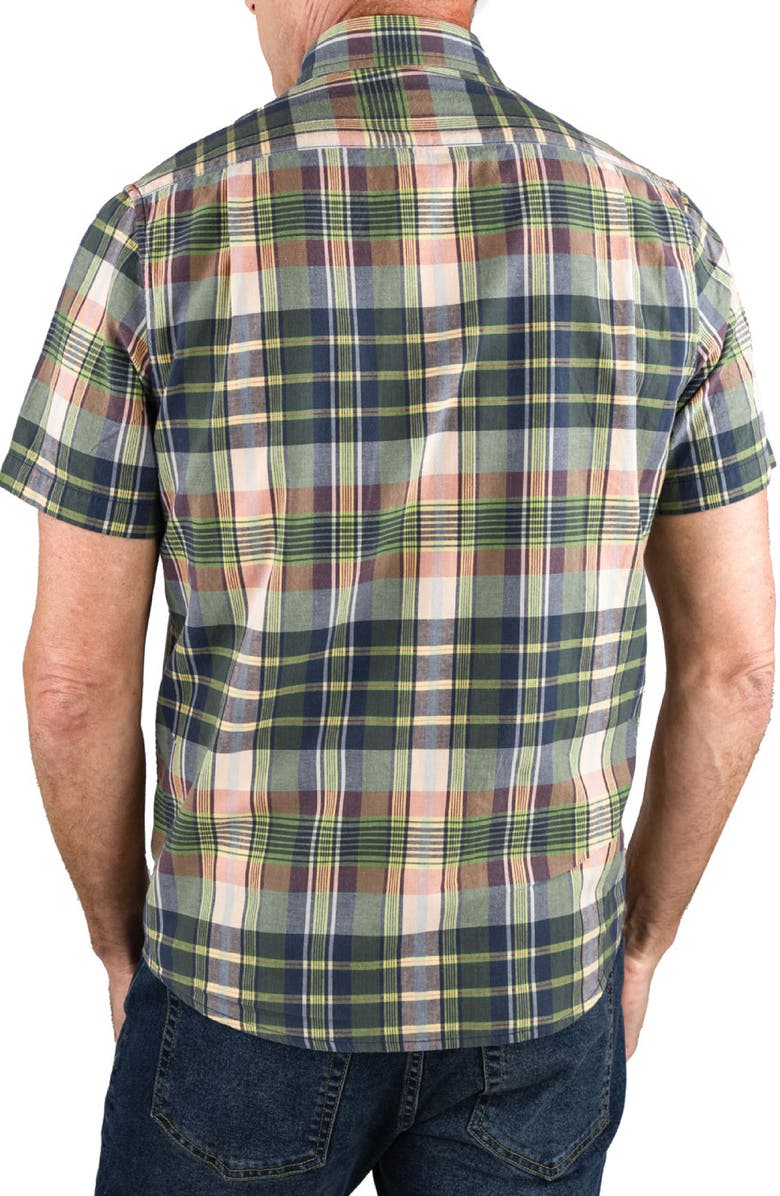 Tailor Vintage Plaid Short Sleeve Button-Down Shirt, Alternate, color, Greenwich Plaid