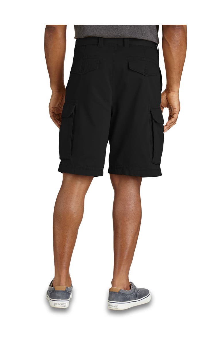 True Nation by DXL Big & Tall Relaxed-Fit Twill Cargo Shorts, Alternate, color, Black