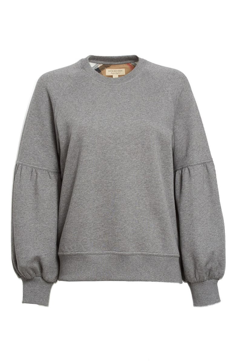 Burberry Bell Sleeve Sweatshirt, Alternate, color, 