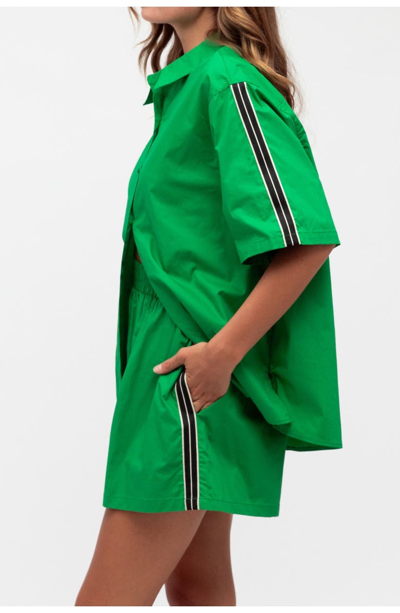 Ebby & I Spring Fever Shirt & Short Set, Alternate, color, Green