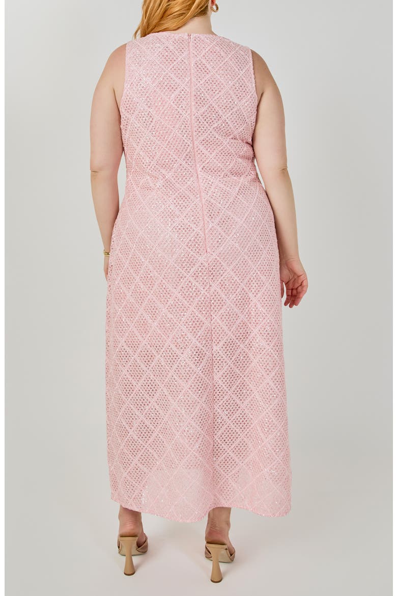 Textured Sleeveless Maxi Dress, Alternate, color, PINK