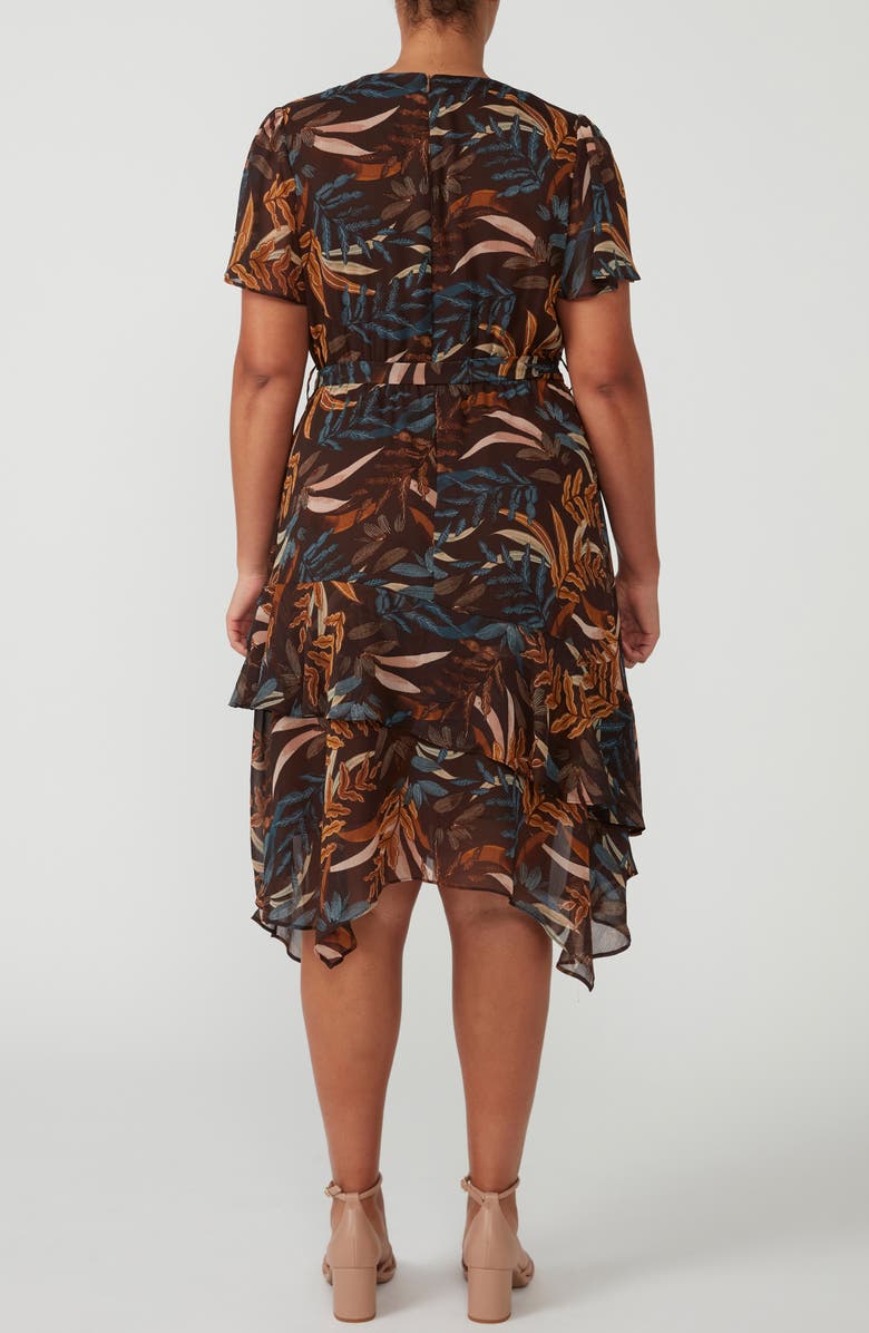 Estelle Dream Glow Botanical Print Midi Dress, Alternate, color, Print