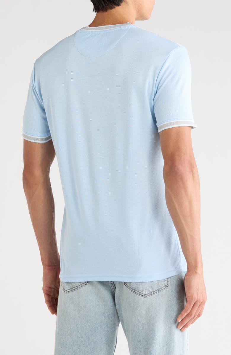 DENIM AND FLOWER Textured Short Sleeve T-Shirt, Alternate, color, Light Blue