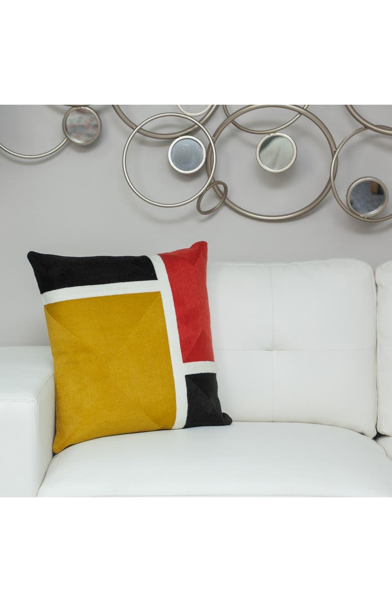 PARKLAND COLLECTION Kenzo Yellow Throw Pillow, Alternate, color, Yellow