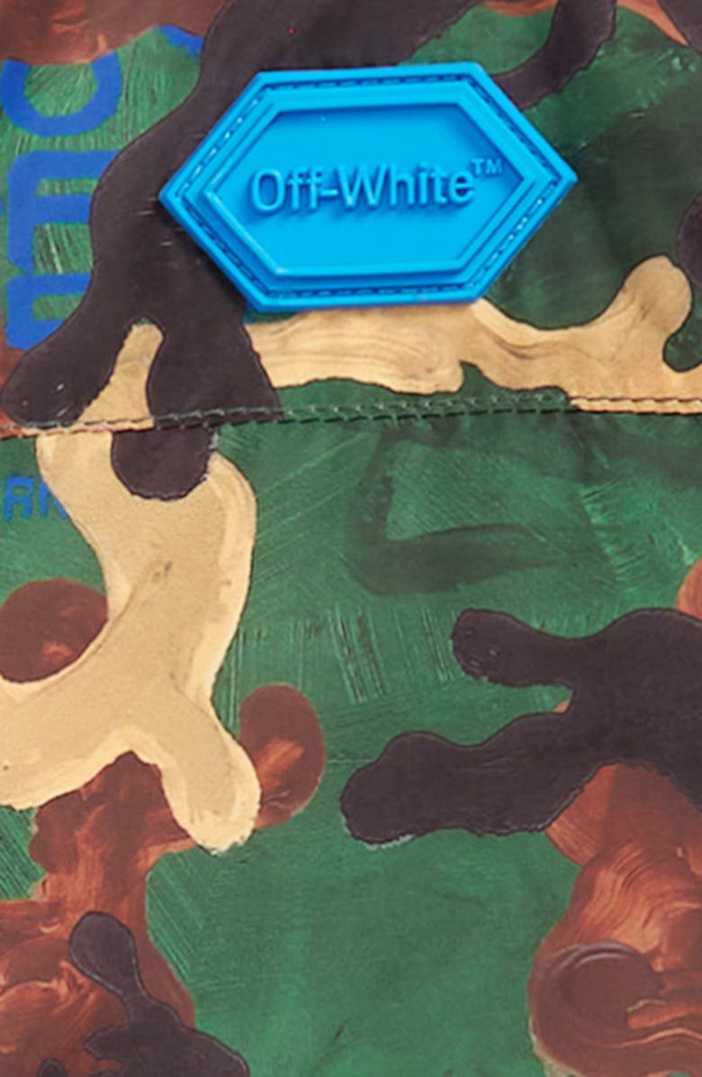 Off-White Kids' Camo Print Hooded Windbreaker, Alternate, color,