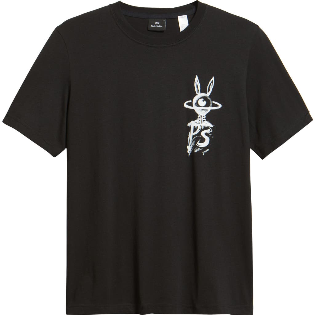 Ps By Paul Smith Ps Paul Smith Eye Organic Cotton Graphic T-shirt In Black