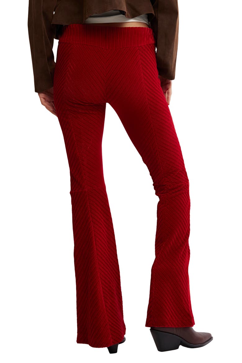 Penny Flare Velvet Pants, Alternate, color, SALSA