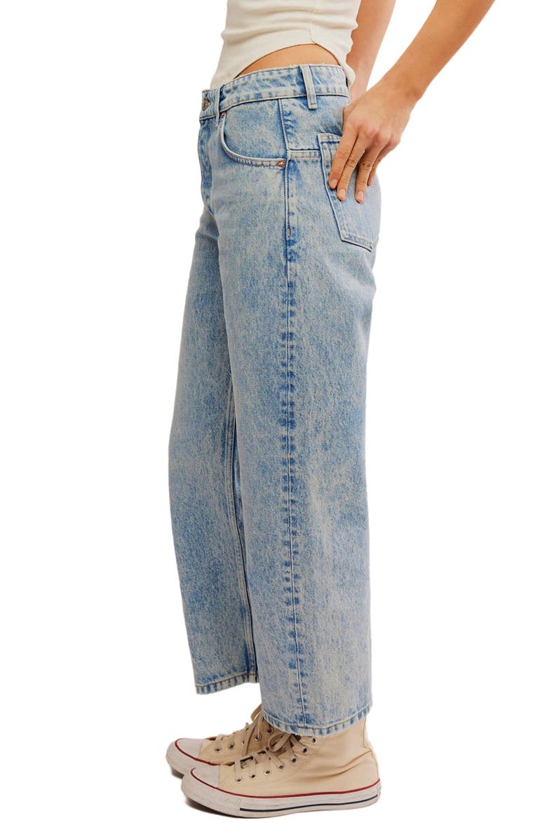 Free People Deep Trance Wide Leg Boyfriend Jeans, Alternate, color, Sweet Dreams