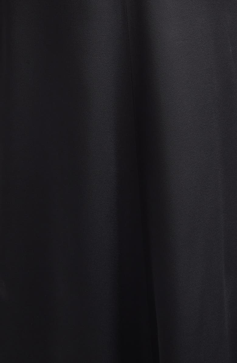 Victoria Beckham Aria Twist Waist Asymmetric Midi Dress, Alternate, color, Black