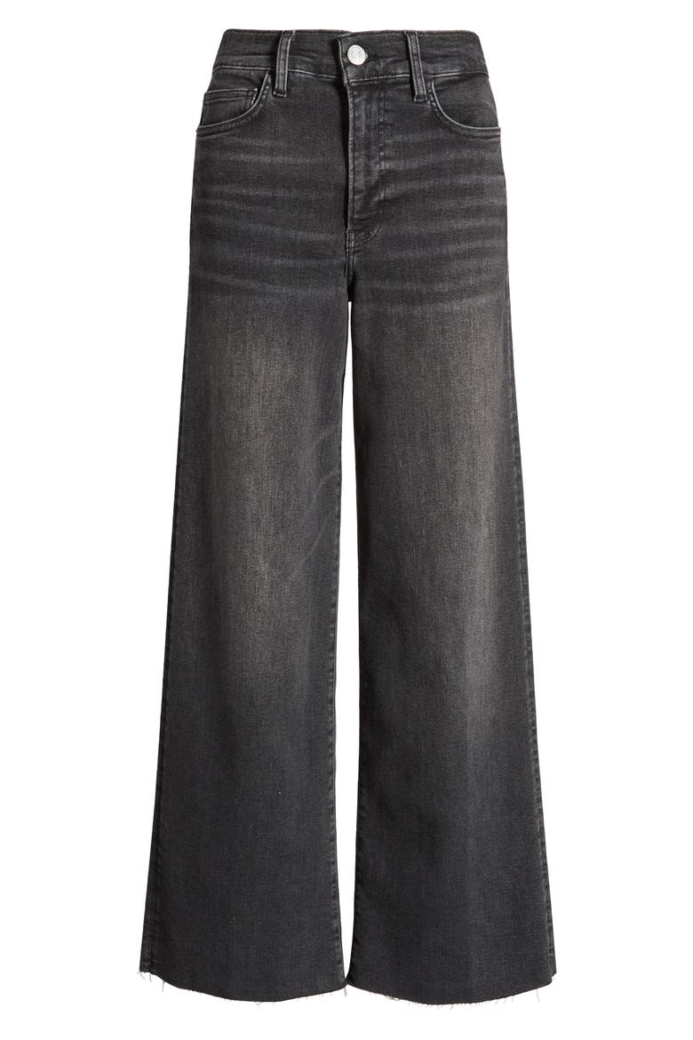 Le Slim Palazzo Raw Hem High Waist Wide Leg Jeans, Alternate, color, MURPHY