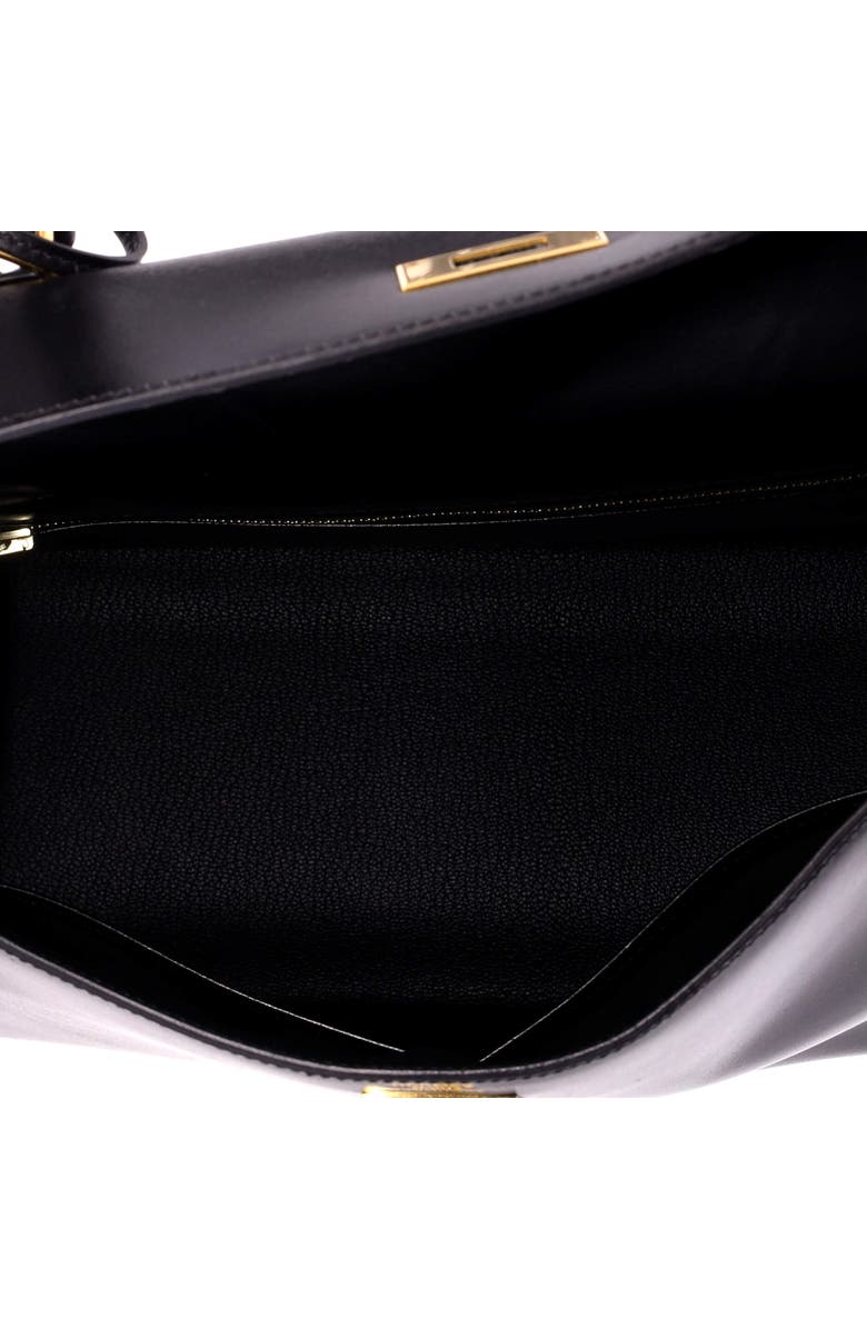 Pre-Owned Hermes Kelly Handbag Black Box Calf with Gold Hardware 32, Alternate, color, Noir