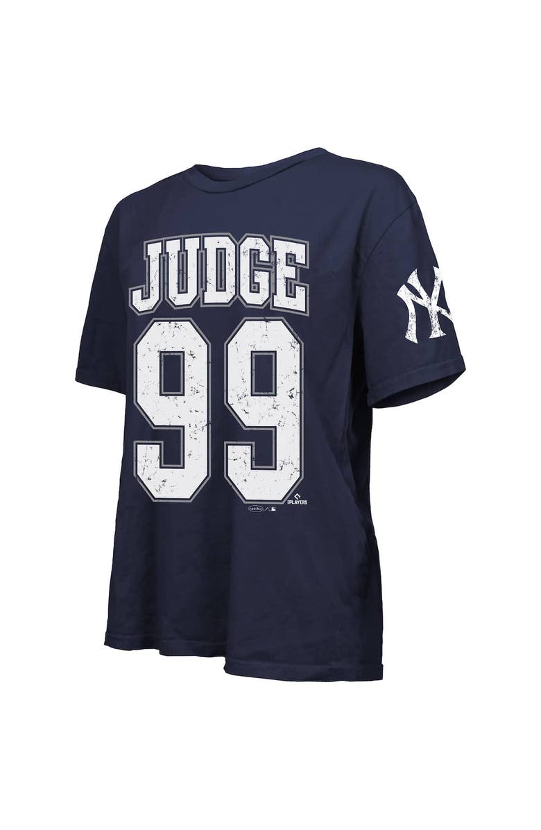 Majestic Threads Women's Majestic Threads Aaron Judge Navy New York Yankees Oversized Name & Number T-Shirt, Alternate, color, Navy