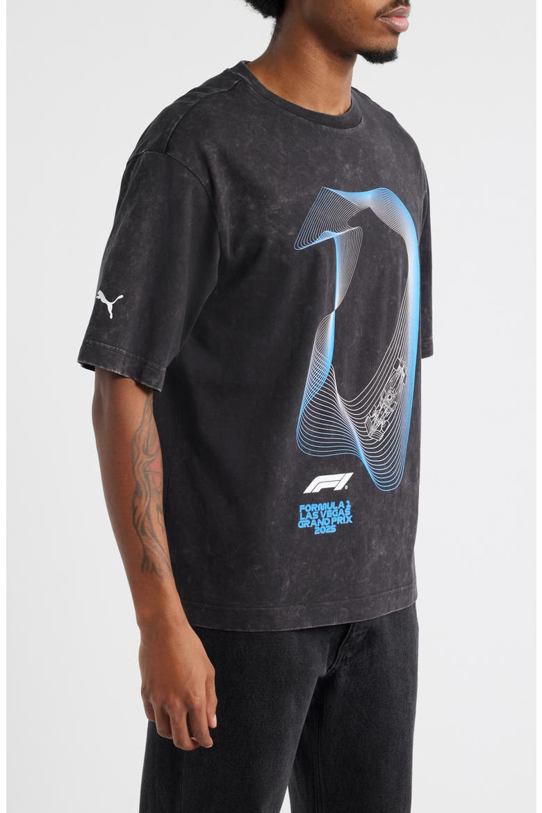 Formula 1® Vegas Race Track Cotton Graphic T-Shirt, Alternate, color, PUMA BLACK