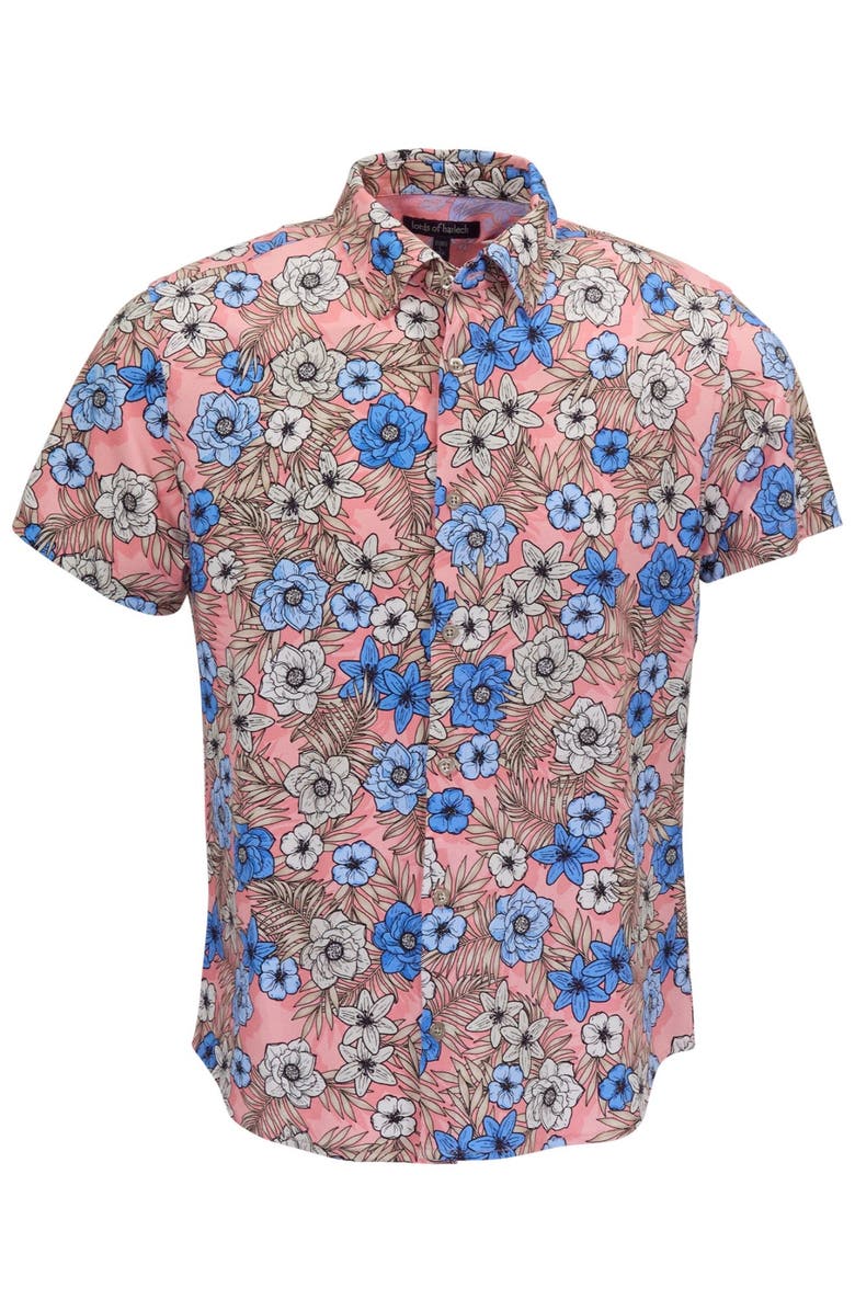 Lords of Harlech Tropical Mix Mens Knit Shirt, Alternate, color, Tropical Mix Coral