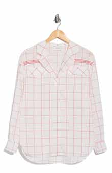Longchamp Windowpane Print Long Sleeve Button-Up Shirt