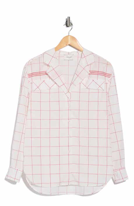Longchamp Windowpane Print Long Sleeve Button-Up Shirt