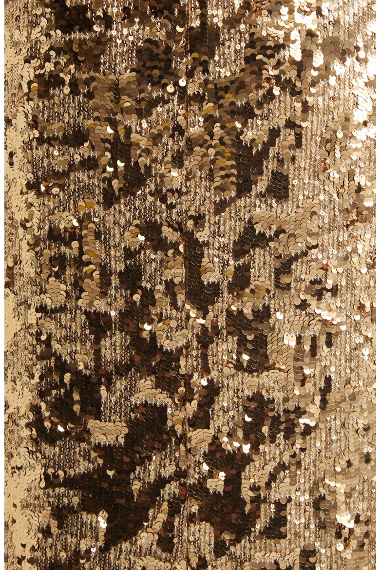 Stevie Stretch Sequin Midi Skirt, Alternate, color, COPPER