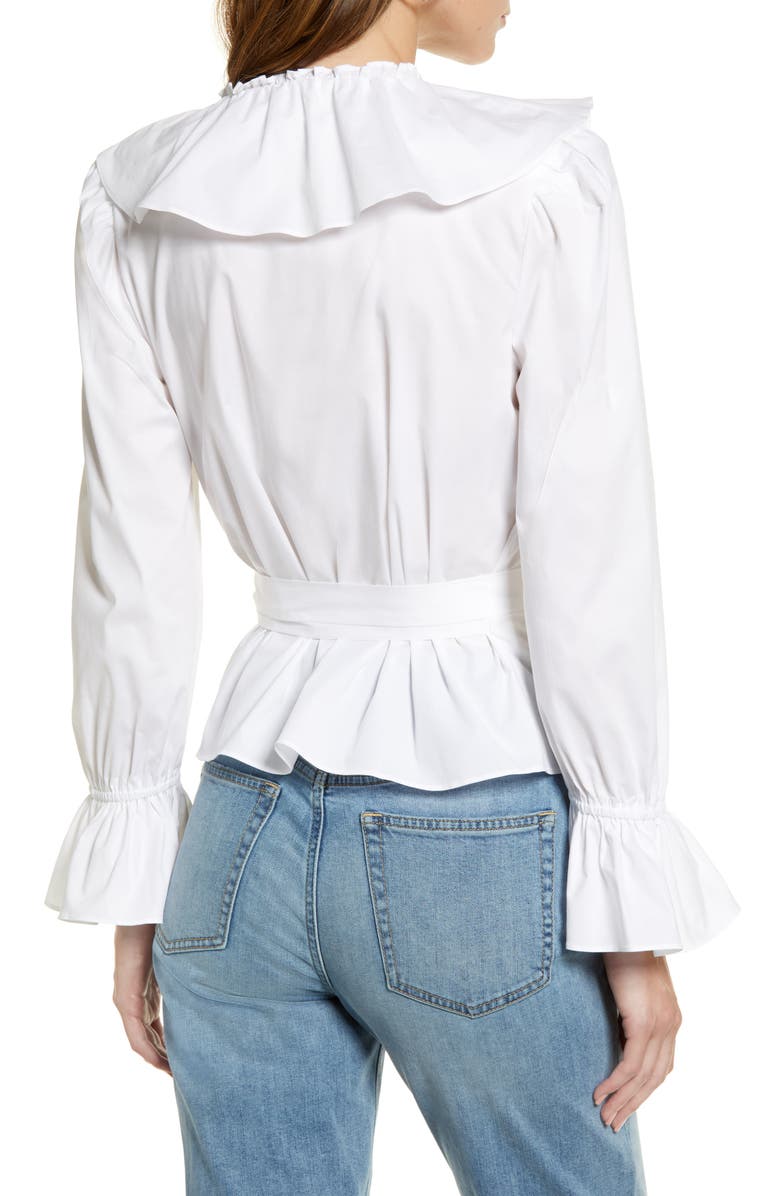 Rachel Parcell Ruffle Wrap Top, Alternate, color,