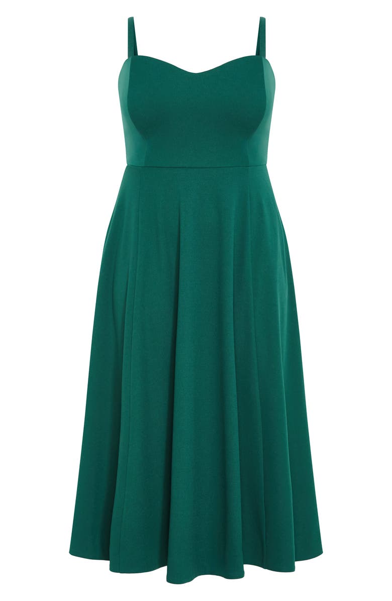 City Chic Pleated Sleeveless Maxi Dress, Alternate, color, Sea Green