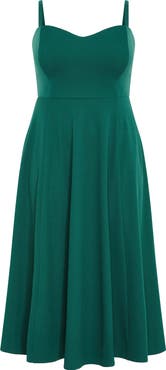 City Chic Pleated Sleeveless Maxi Dress