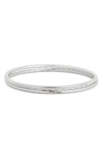 Nordstrom Rack Set Of 2 Demi Fine Textured Bangle Bracelets