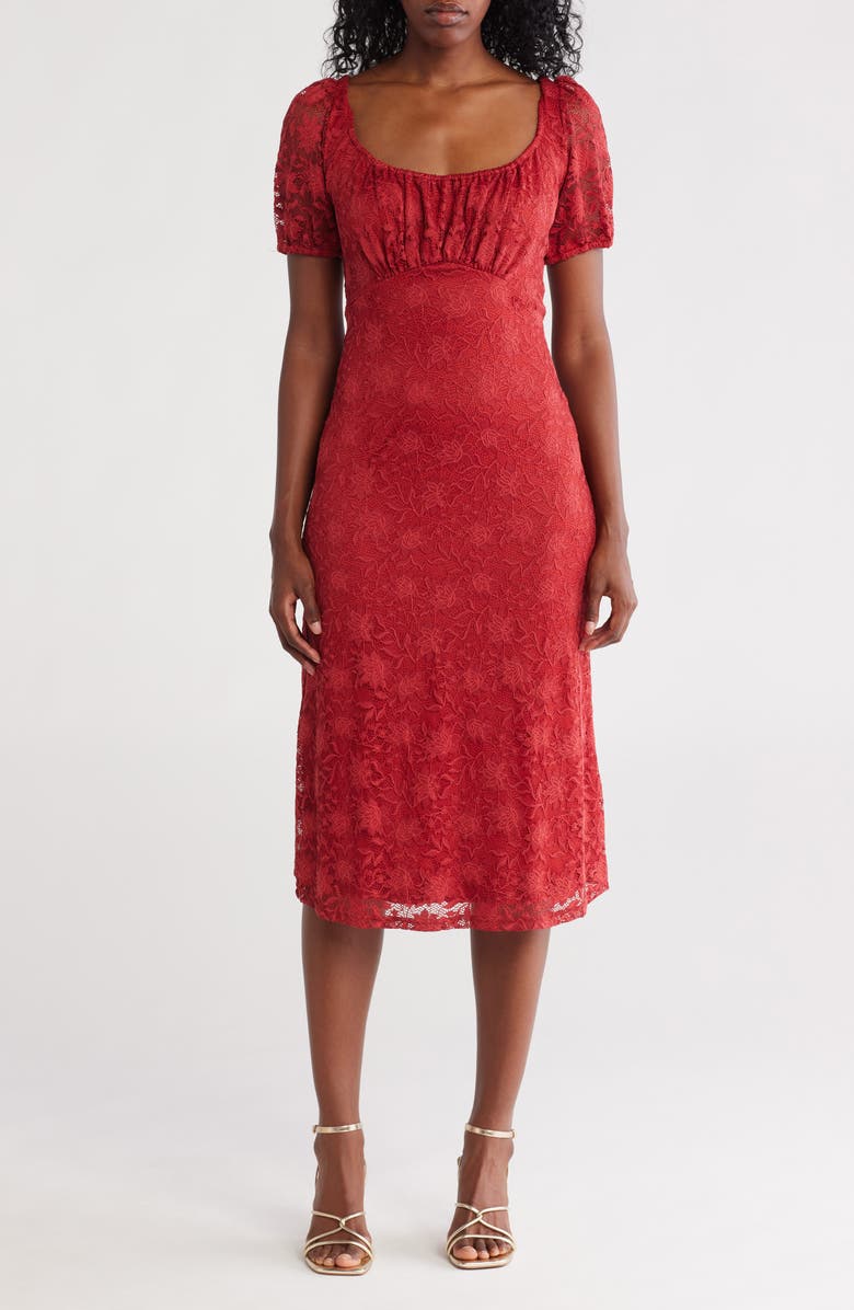 Julia Jordan Puff Sleeve Lace Dress, Main, color, 