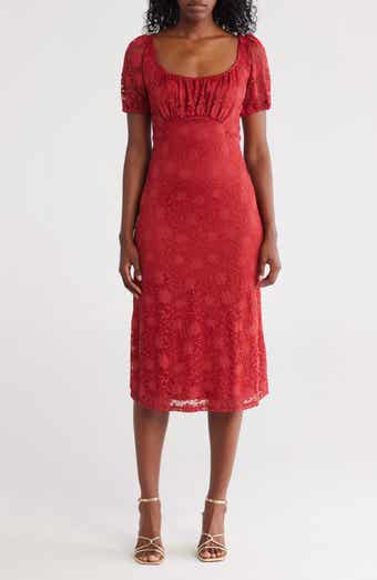Julia Jordan Puff Sleeve Lace Dress