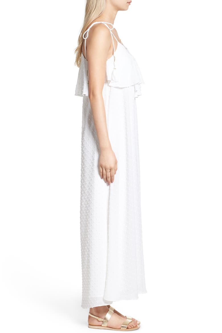 Swiss Dot Maxi Dress, Alternate, color, OFF WHITE