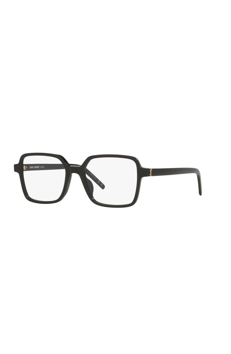 Saint Laurent 54mm Rectangle optical glasses, Main, color, Black