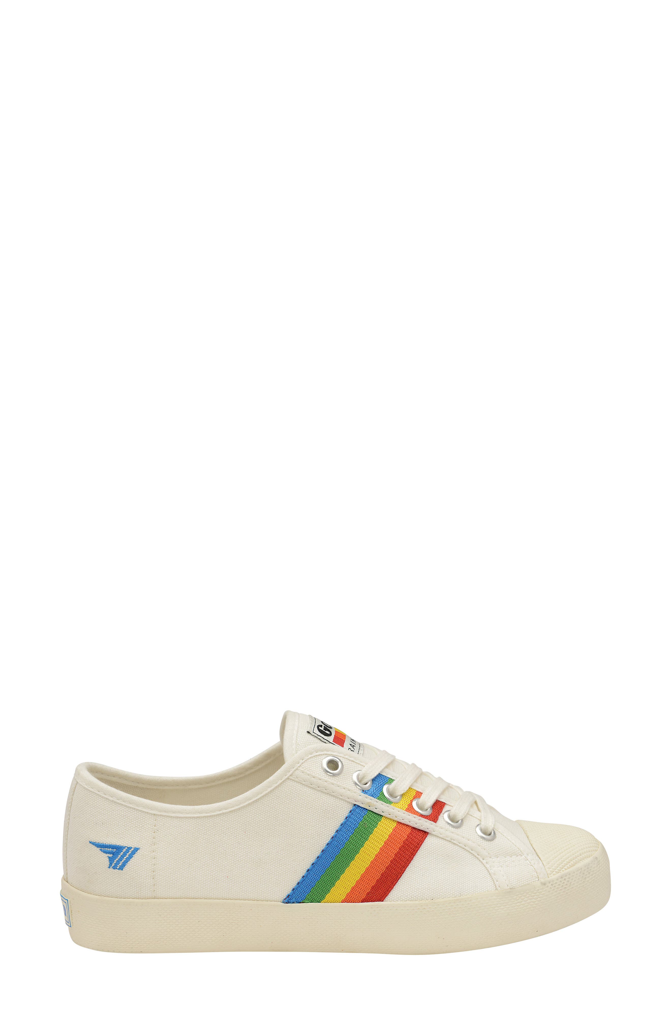 Coaster Rainbow Striped Sneaker, Alternate, color, OFF WHITE/ MULTI