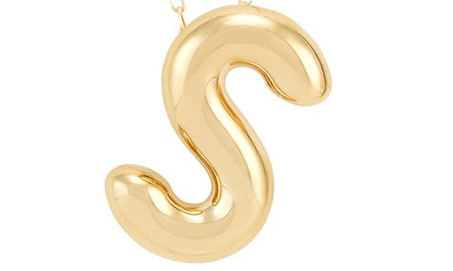 Frankie & Zoe Initial 'm' Pendant Necklace In Gold