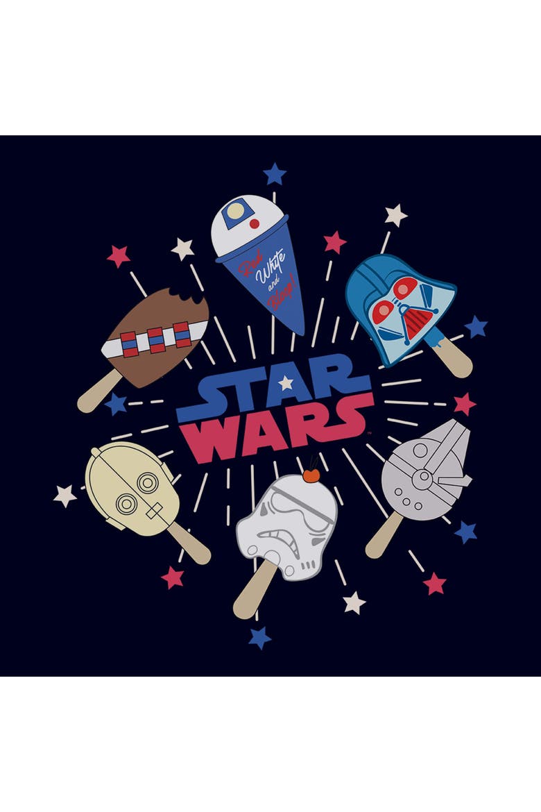Men's Star Wars Red White and Popsicles  Graphic T-Shirt, Alternate, color, Navy Blue