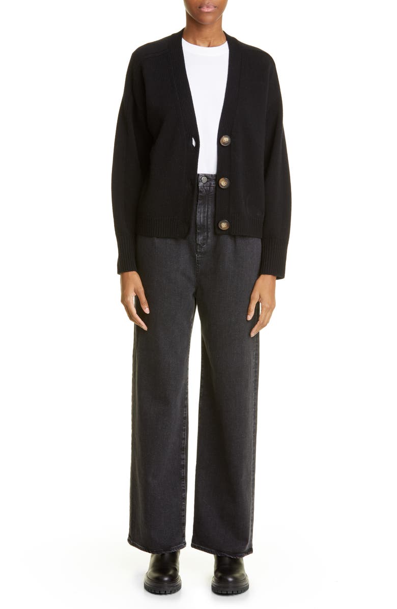 LOULOU DE SAISON Loulou Studio Zanzibar V-Neck Cardigan Sweater, Alternate, color,