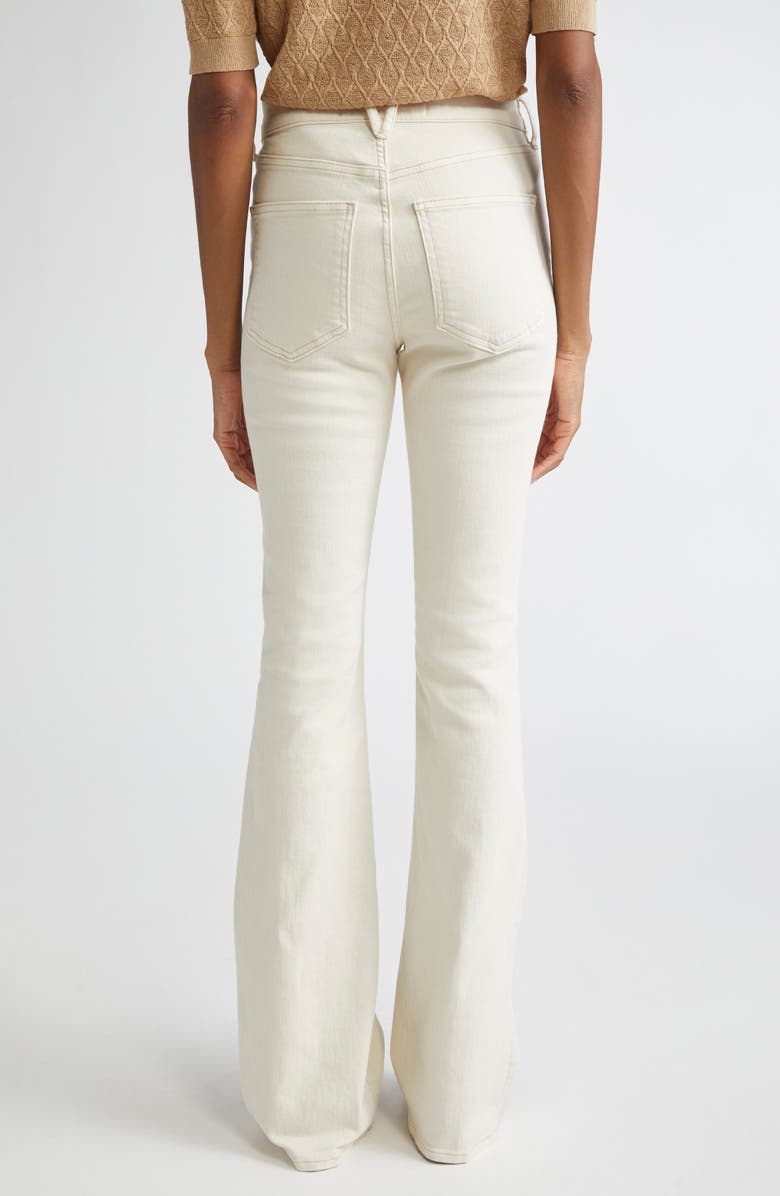 Veronica Beard Beverly High Waist Skinny Flare Jeans, Alternate, color, Ecru