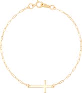 Frankie & Zoe Side Cross Paper Clip Bracelet