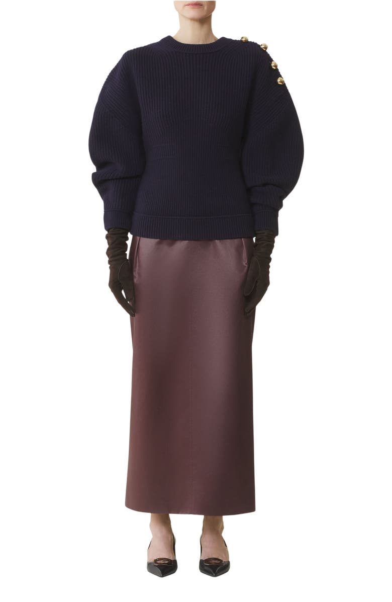 Lanvin Wool Ribbed Sweater, Alternate, color, 